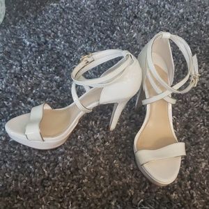 Gianni Bini White Strappy Heel